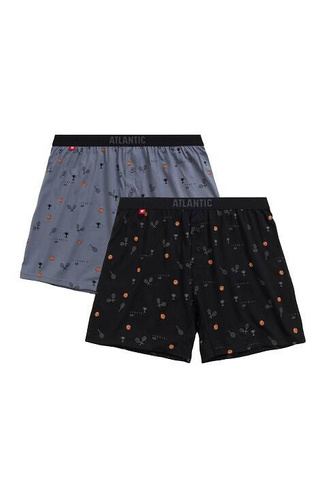 2MBX-052 Bokserki męskie Atlantic - czarny-niebieski