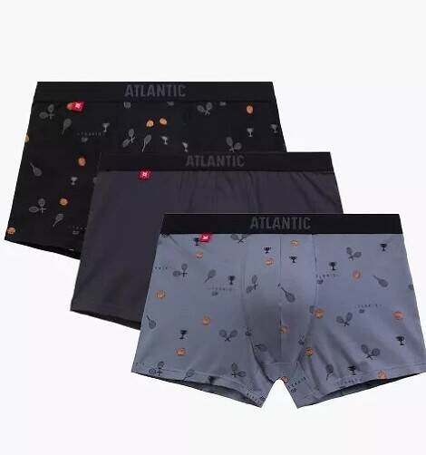 3MH-050 Bokserki męskie Atlantic - czarny-grafitowy-niebieski