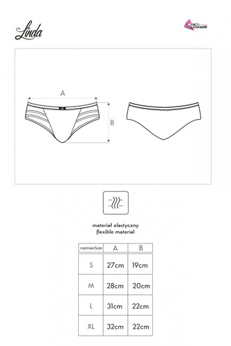 Linda LC 6064 Figi damskie LivCo Corsetti Fashion - biały