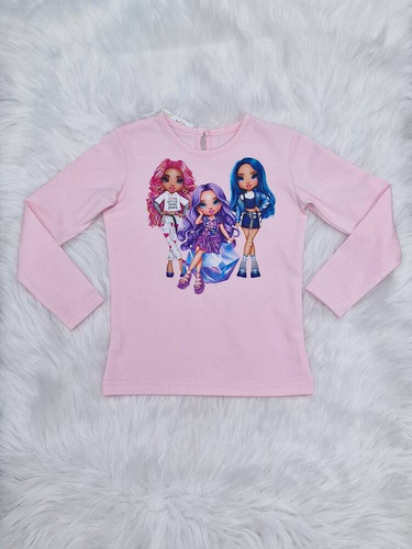 Laleczki Bluzka długi rękaw Bambarillo jasny róż