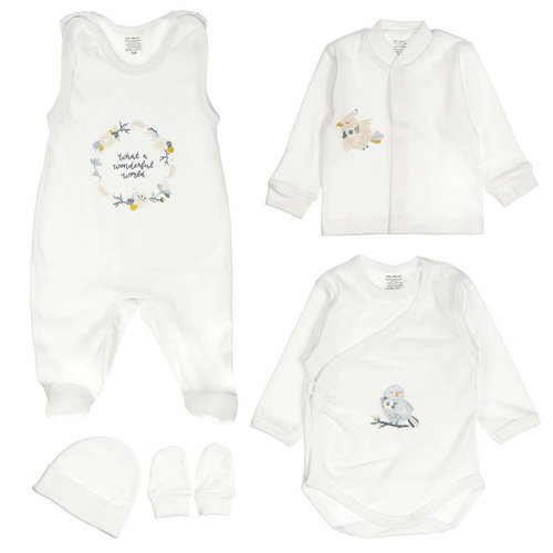 Wyprawka niemowlęca Ptaszek Martex biały