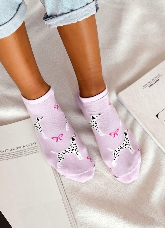 1146-078 Dalmatyńczyk Stopki Milena -liliowy