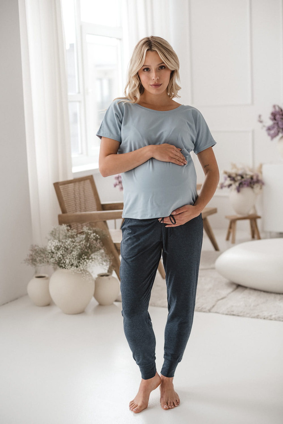 Spodnie ciążowe joggersy Milk&Love grafitowy