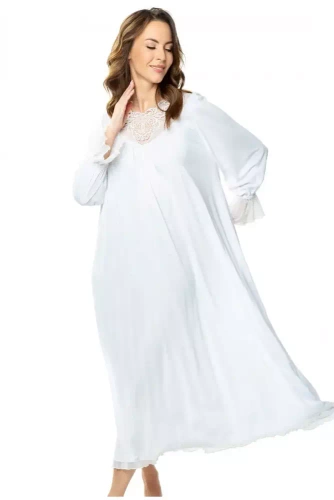 86559 Katarzyna Koszula nocna Mewa biały