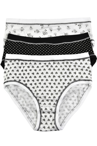 3363 MIDI-2H100 Majtki Cotonella  MIDI 3-pak –bawełniane, średni stan, wygodne na co dzień