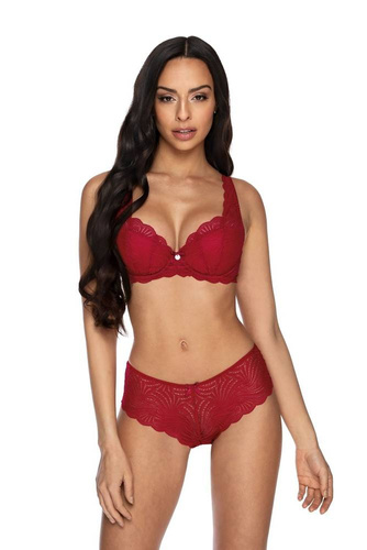 M-3343/22 Lou Biustonosz Usztywniany Mat czerwony