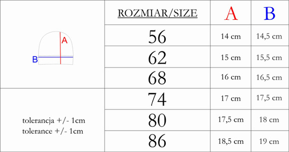 214055 Muki Czapeczka niemowlęca z węzełkiem Nicol