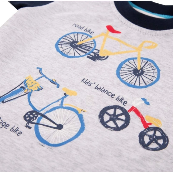 T-shirt dla chłopca "Bike" Ewa Klucze - melanż 