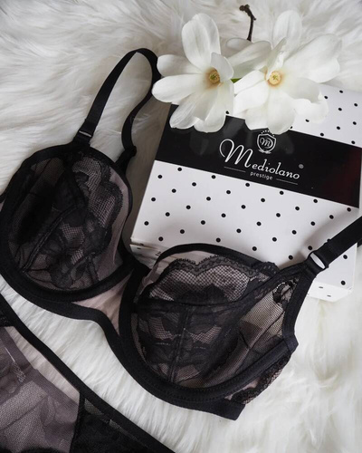 19201 Amelia biustonosz miękki soft Mediolano czarny