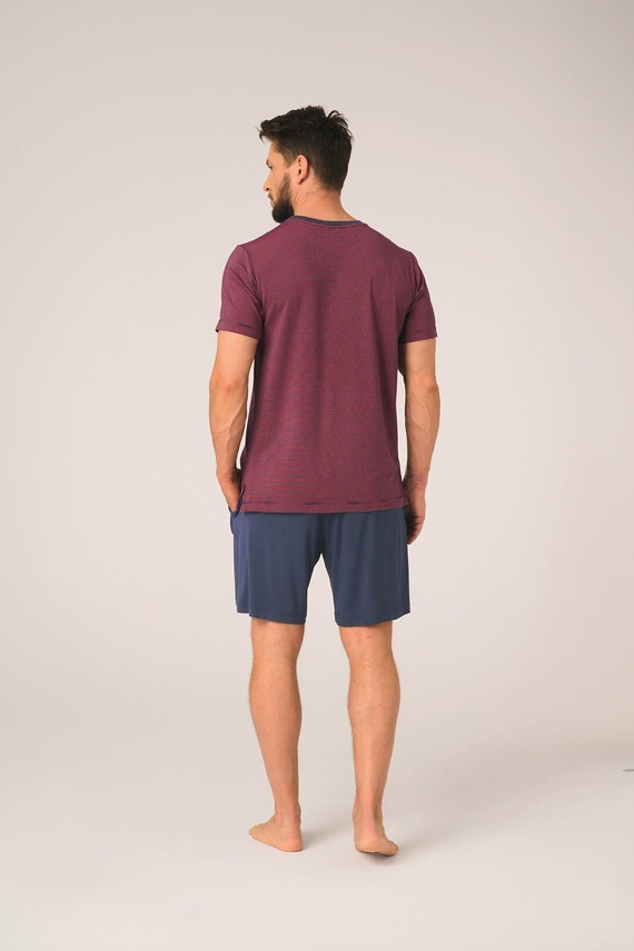 Piżama męska bambusowa Key MNS 319 granatowa – miękka, oddychająca