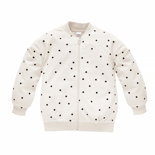 Tres Bien Bluza w groszki dla dziewczynki Pinokio - ecru groszki