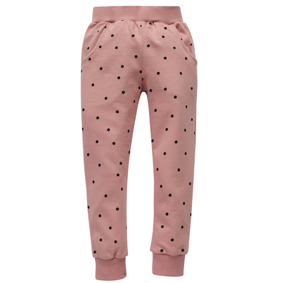 Tres Bien Spodnie dla dziewczynki Pinokio - róż groszki