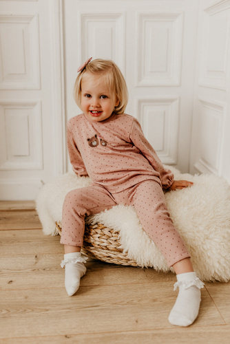 Hearts & Bears Bluzka dziewczęca Eevi- różowa