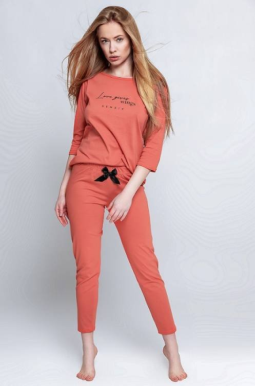 Sensis Hypnotic Piżama damska 3/4  - rudy