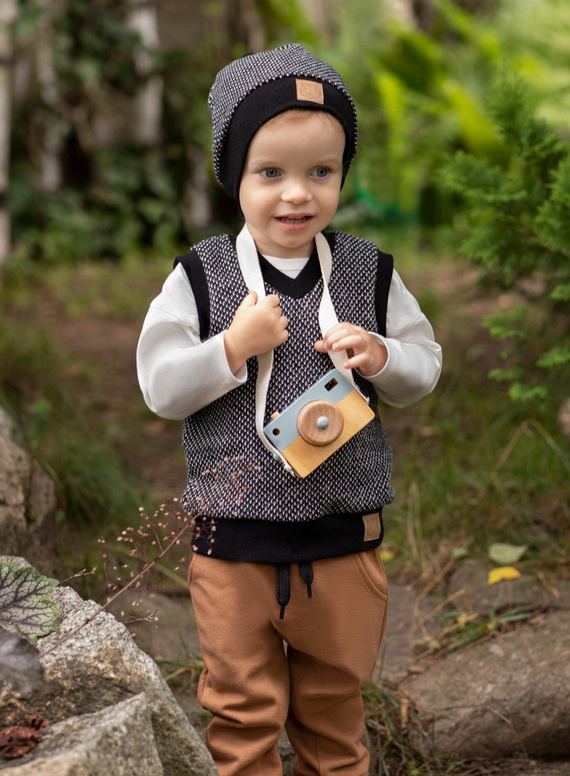 Le Tigre Kamizelka dla chłopca Pinokio - czarny