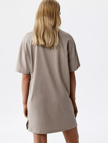 Koszula nocna NLD-001 100% bawełna, krótki rękaw skalny