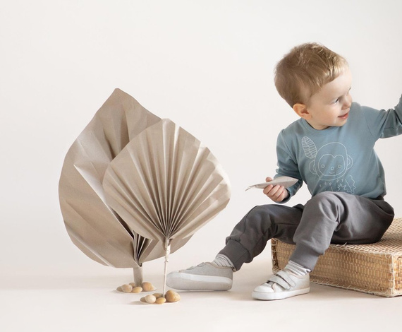 Slow Life Body z długim rękawem Pinokio - niebieski