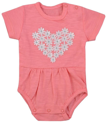 Body niemowlęce krótki rękaw "MARCELINKA" Koala- różowy