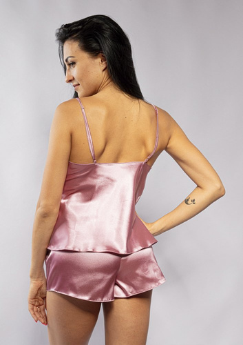 Karen Komplet piżamka damska satyna DKaren - Wrzos