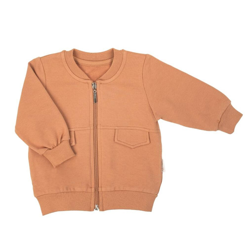 206276 Bruno Bluza dresowa zapinana na zamek Nicol - karmelowy