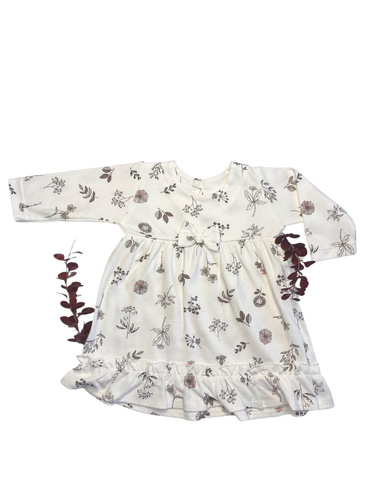Sukienkobody niemowlęce Mamatti SB15202 – w listki, bawełniane