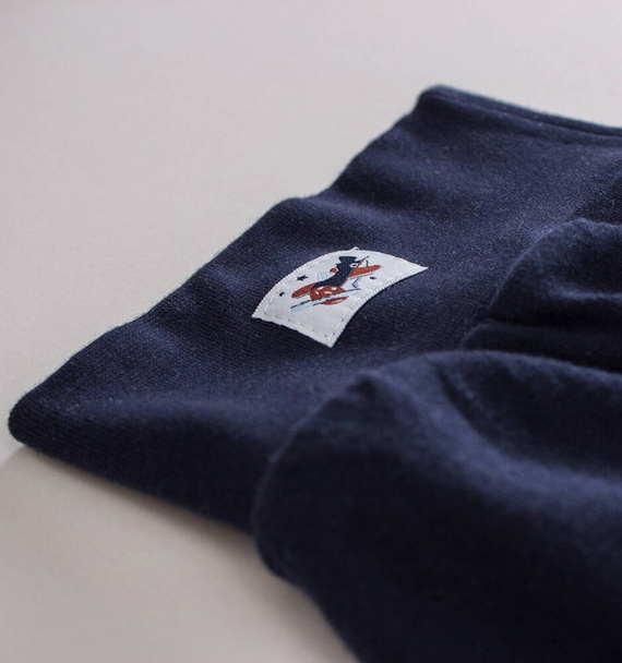 ABN-2669/GRA Samoloty Półśpiochy z bawełny organicznej Nini granatowy