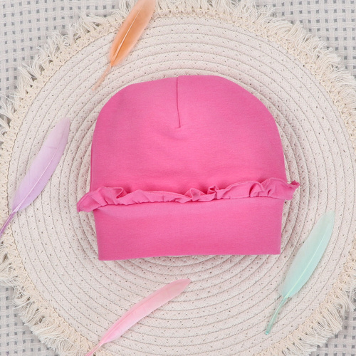 ABN-5548 Czapka niemowlęca Happy Animals Nini z bawełny organicznej – bezpieczna, ekologiczna, komfortowa