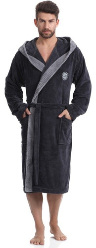 George Szlafrok Męski L&L - granatowy