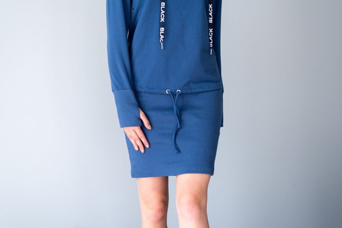 128 Sukienka dresowa MIRACLE-niebieski