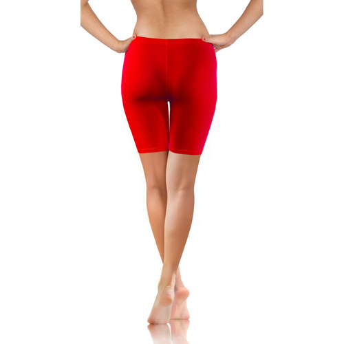 Legginsy damskie sportowe kolarki kryjące krótkie Sesto Senso czerwony