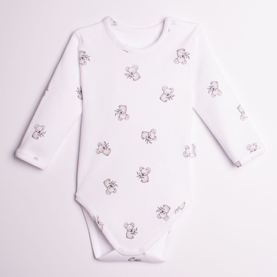 Body Niemowlęce Nicol 223097 Figo 100% Bawełna Koala Długi Rękaw Białe