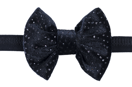 418W Black Star Muszka welurowa Marija - czarny