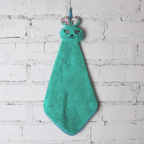 Piccolo Królik ręcznik dziecięcy z mikrofibry Domarex turkusowy