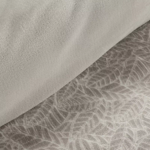 Flano 3 pościel welurowa liście Eurofirany beżowy