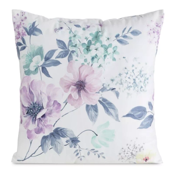 Poszewka 45x45 Mink 32 Eurofirany welur kwiaty dekoracyjna