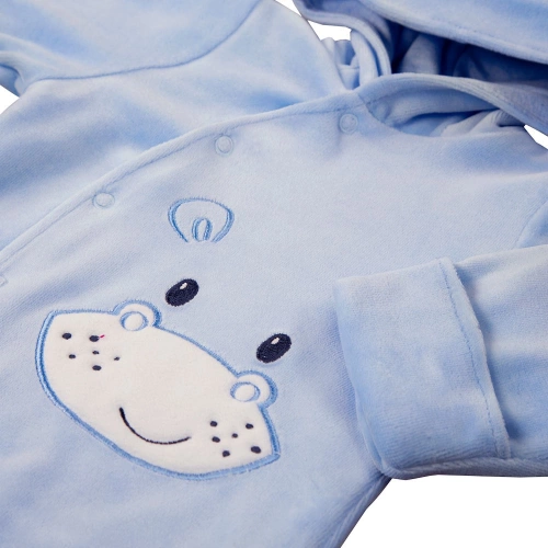 "Baby Love" Pajac welurowy Ewa Klucze - niebieski