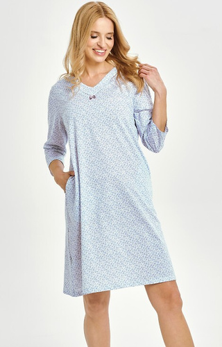 3449 Debora Koszula damska Taro – 100% bawełna, długi rękaw, kieszenie, dekolt w szpic