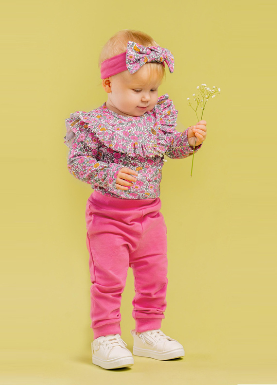 193101 Lea Body z długim rękawem Nicol -- kwiaty