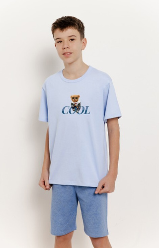 3405 Lucas Piżama chłopięca Taro - błękitna