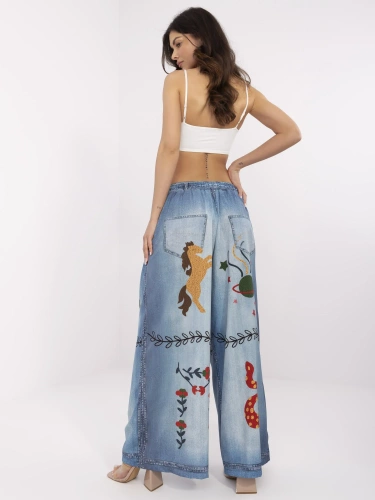 DHJ-SP-19183-9.54 Spodnie damskie Paris niebieski