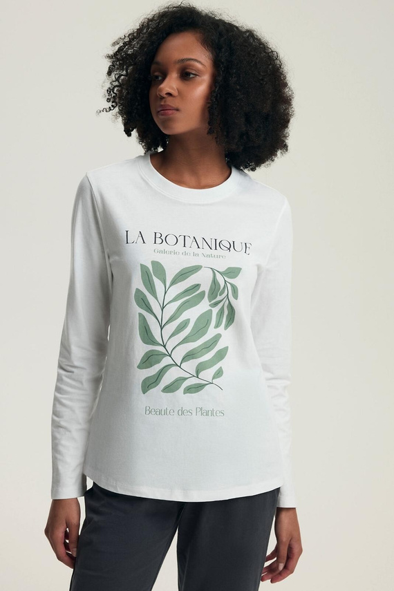 Piżama damska Henderson Danna 43686 kremowa – bawełna, długi rękaw, wygodny krój