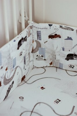 Ochraniacz na szczebelki do łóżeczka Na Sygnale - Makaszka