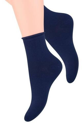 art.125 Bamboo Skarpety damskie Steven - 008 granatowe