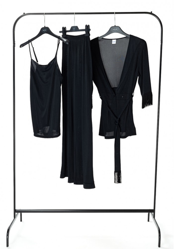 86457 Josefine Piżama damska trzyczęściowa Mewa czarny