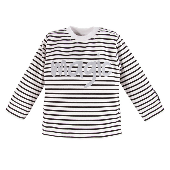 Magic Bluzka w paski z długim rękawem Eevi- biała-paski
