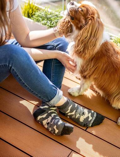 Pieski Skarpety krótkie finest cotton dwie różne Sesto Senso grafitowy