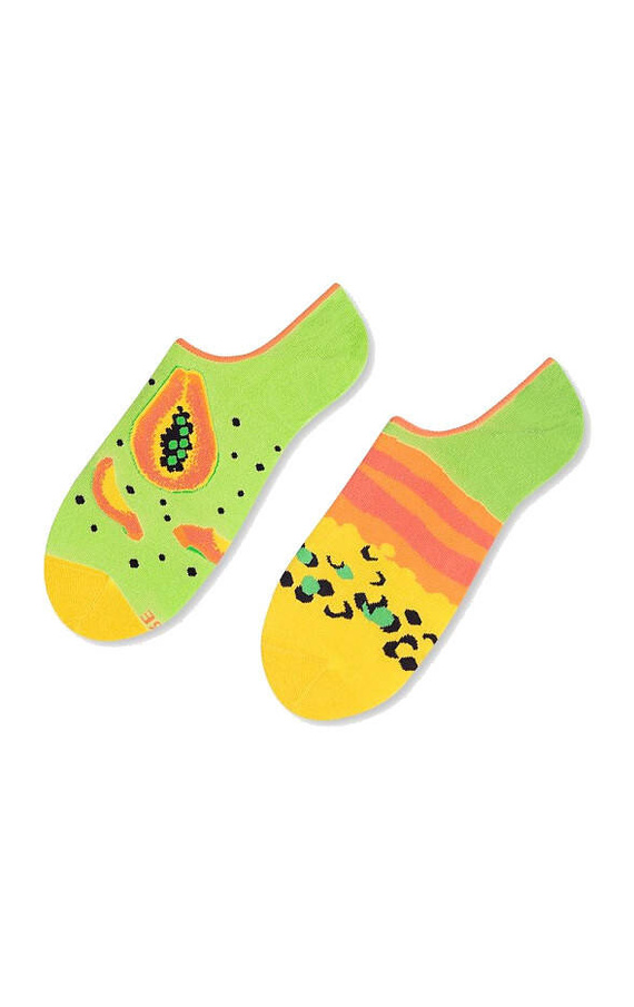 009 Skarpety Stopki Asymetryczne męskie More - 001 limonka