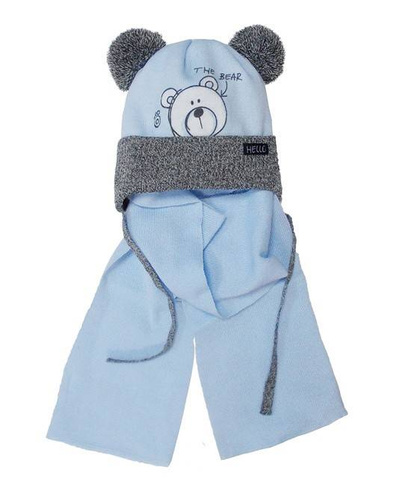 42-447 Komplet Czapka+ szalik dziecięca AJS mix-kolor