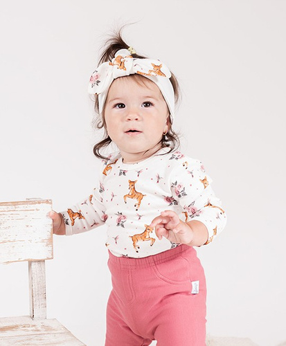 216095 Lala – body niemowlęce Nicol, bawełna, długi rękaw, jelonki