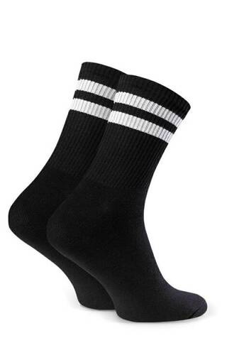 art.057 Paski Skarpety Męskie Steven - 338 czarne